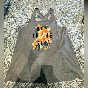 Grey workout tank top
